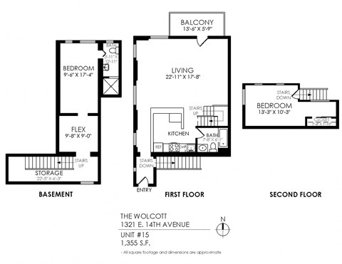 a floor plan of a home with three bedrooms and two bathrooms